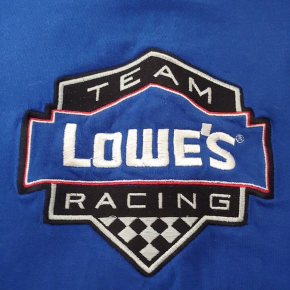 NASCAR Lowes Team Racing Jimmie Johnson #48 Mens XL T Shirt Blue Embroidered - Picture 2 of 6